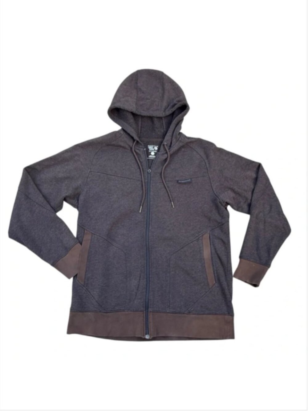 Mountain Hardwear Mens Medium Chocolate Brown Zip Up Hoodie Gorpcore Sweatshirt